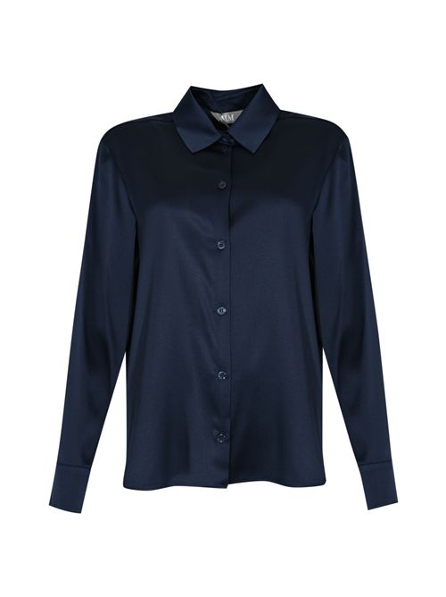 Camicia Verve in raso di seta Blu MM Max Mara | 2526116067600021